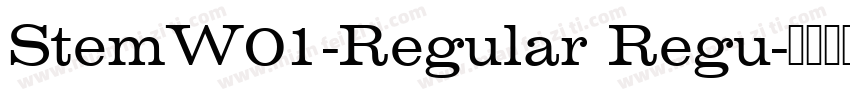 StemW01-Regular Regu字体转换